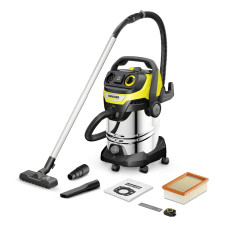 Vacuum Cleaner, KARCHER, Suction power 315 AW, Dust capacity 30 L, Drum vacuum, Cleaning type Dry&wet, Dust container Bagless, Colour Black/Yellow/Silver, 1.628-385.0