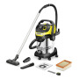 Vacuum Cleaner, KARCHER, Suction power 315 AW, Dust capacity 30 L, Drum vacuum, Cleaning type Dry&wet, Dust container Bagless, Colour Black/Yellow/Silver, 1.628-385.0