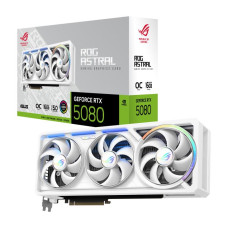 Graphics Card, ASUS, NVIDIA GeForce RTX 5080, 16 GB, GDDR7, 256 bit, Triple slot Fansink, ROG-ASTRAL-RTX5080O16G-WH