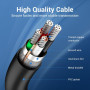 CABLE USB2.0 MALE TO MALE/2M BLACK COJBH VENTION