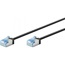 GOOBAY ULTRA-FLEX CAT6A VERKKOKAAPELI, 1M, U/FT, LSZH, SLIM,  EXTRA-SHORT PLUGS, BLACK