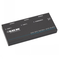 BLACK BOX DVI-D SPLITTER WITH AUDIO AND HDCP 1X2