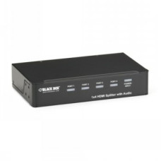 BLACKBOX HDMI SPLITTER WITH AUDIO - 4 CHANNEL, HDCP