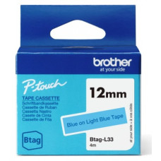 BROTHER BTAGL33 12MM BLUE ON LIGHT BLUE TAPE