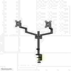 NEOMOUNTS SCREEN DESK MOUNT FOR TWO SCREENS, BLACK (CLAMP+GROMMET)