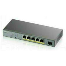 ZYXEL GS1350-6HP, 6 PORT MANAGED CCTV POE SWITCH, LONG RANGE, 60W, 802.3BT (1 YEAR NCC PRO PACK LICENSE BUNDLED)