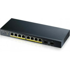 ZYXEL GS1900-10HP, 8-PORT GBE L2 POE SMART SWITCH + 2 SFP SLOTS, 802.3AT, DESKTOP, FANLESS, 70 WATT, V2