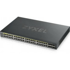 ZYXEL GS1920-48HPV2, 50 PORT SMART MANAGED POE SWITCH 48X GIGABIT COPPER POE AND 4X GIGABIT DUAL PERS., HYBRID MODE, STANDALONE OR NEBULAFLEX CLOUD, 375 WATT POE (5Y WARRANTY)