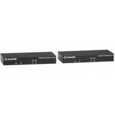 BLACK BOX KVX SERIES KVM EXTENDER OVER FIBER - 4K, SINGLE-HEAD, DISPLAYPORT, USB 2.0 HUB, SERIAL, AUDIO, LOCAL VIDEO WITH (2) SFPS, 1250-MBPS - LC, MM 1310NM, 2KM (LFP412)