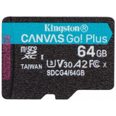 KINGSTON 64 GB MICROSDXC CANVAS GO! PLUS GEN4 200R A2 U3 WITHOUT ADAPTER