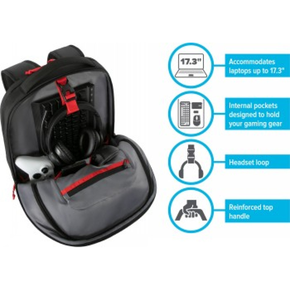 TARGUS STRIKE II  17.3" GAMING BACKPACK -TIETOKONEREPPU TBB639GL