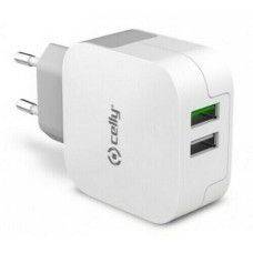 CELLY TRAVEL CHARGER TURBO 2USB 3.4A