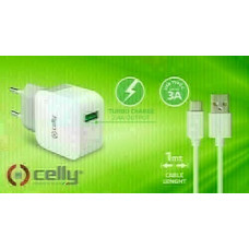 CELLY TRAVEL CHARGER TURBO+TYPE-C CABLE