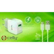 CELLY TRAVEL CHARGER TURBO+TYPE-C CABLE