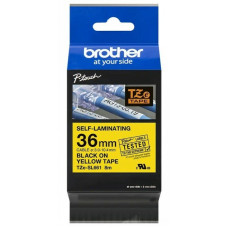 BROTHER TZESL661 36 MM BLACK ON YELLOW SELF LAMINATE