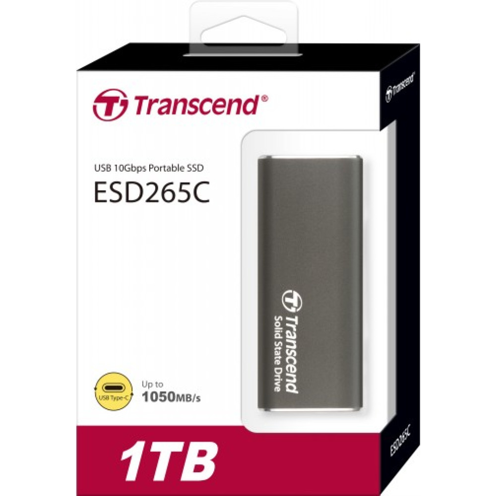 TRANSCEND 1TB, EXTERNAL SSD, ESD265C, USB 10GBPS, TYPE C