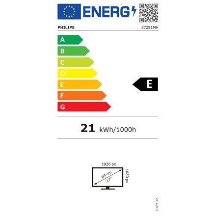 Philips , 272S1M/00 , 27 , IPS , 16:9 , 75