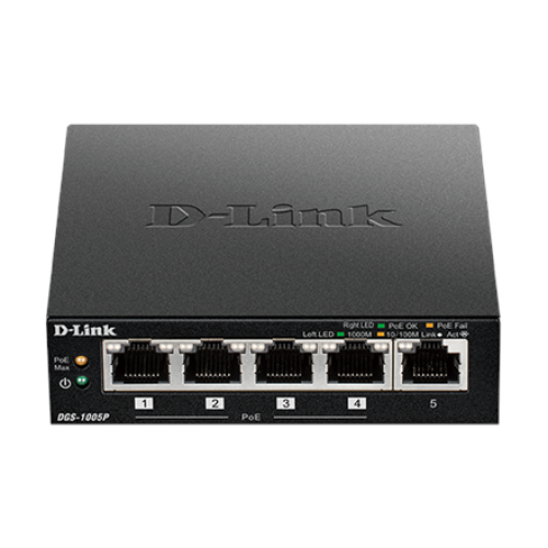D-Link , Switch , DGS-1005P , Unmanaged , Desktop , Gigabit