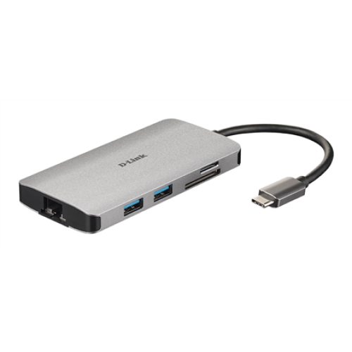D-Link , 8-in-1 USB-C Hub with HDMI/Ethernet/Card