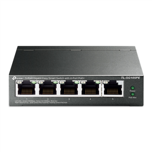 TP-LINK , Switch , TL-SG105PE , Unmanaged , Desktop , PoE+