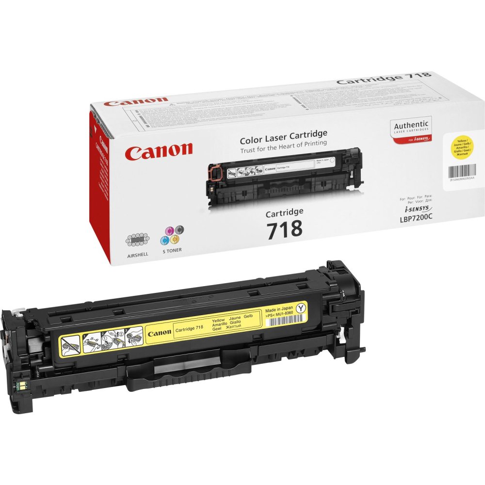 CANON 718 toner cartridge yellow standard