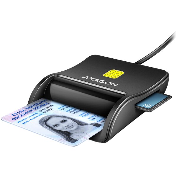 AXAGON Compact desktop USB contact Smart/ID