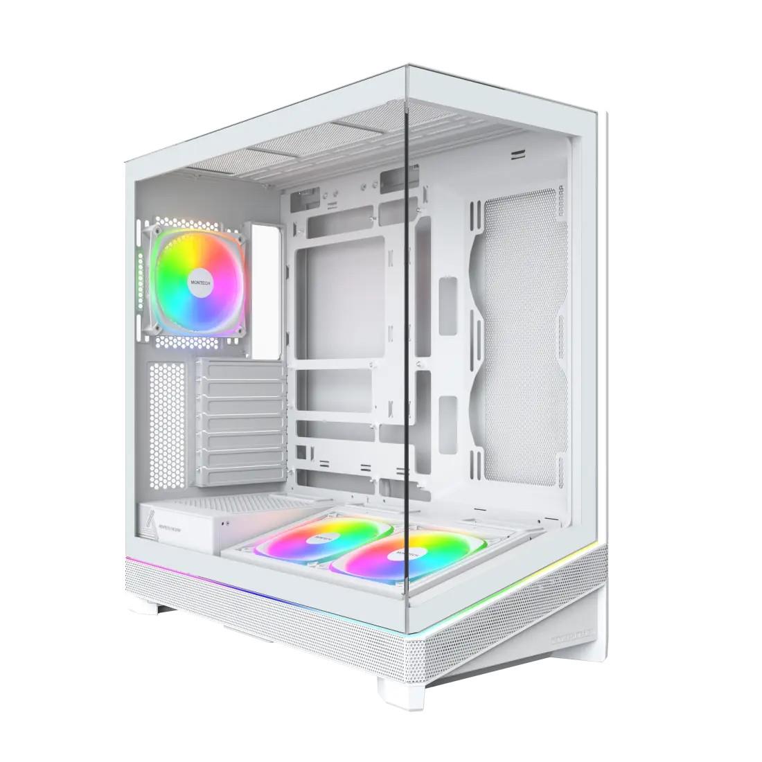 Case, MONTECH, ATX/micro ATX/Mini-ITX/BTF, White, MONTECH