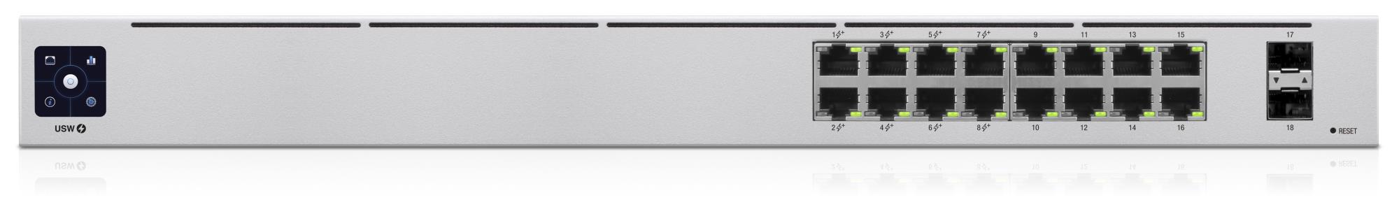 Switch, UBIQUITI, USW-16-POE, Type L2, Desktop/pedestal