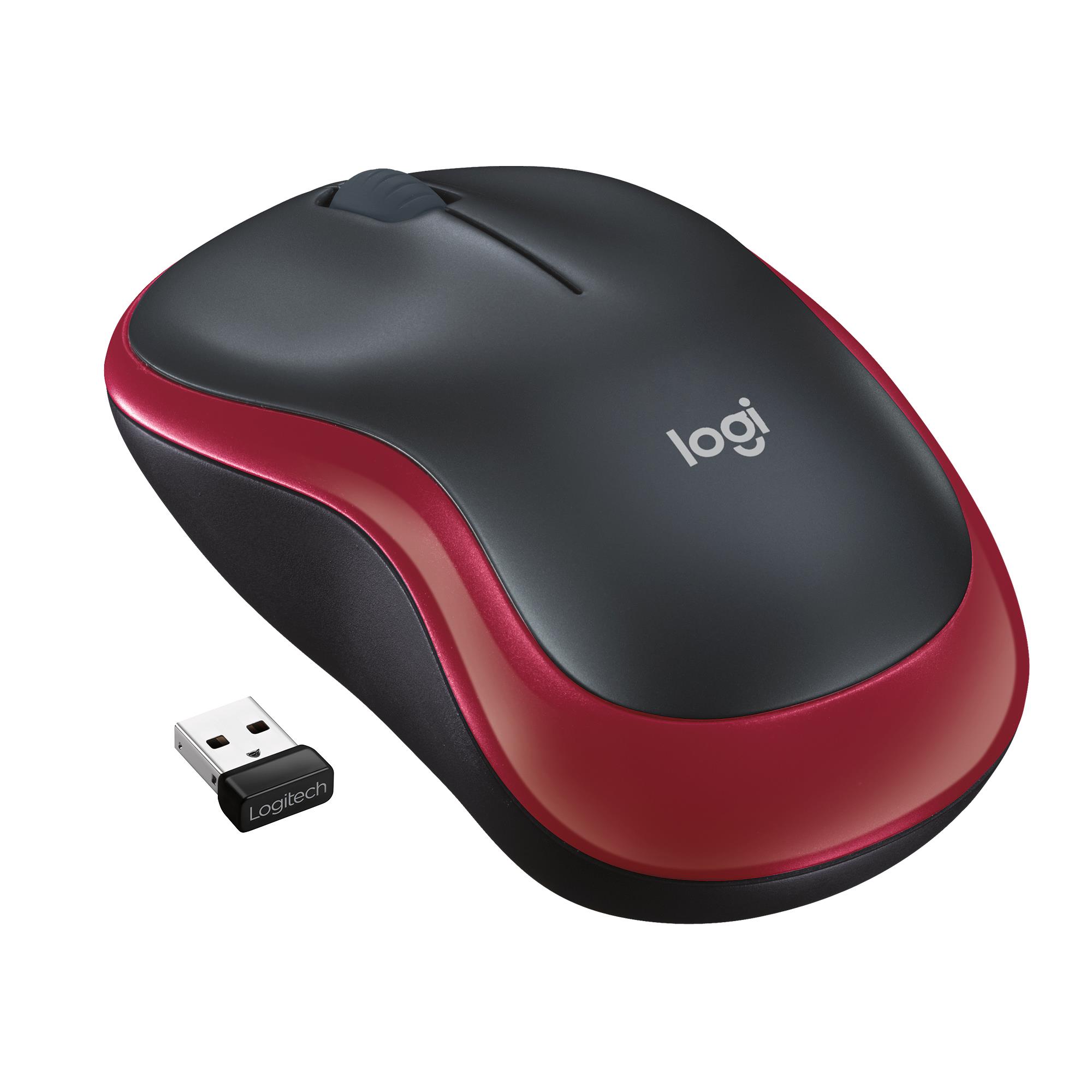 MOUSE USB OPTICAL WRL M185/RED 910-002237