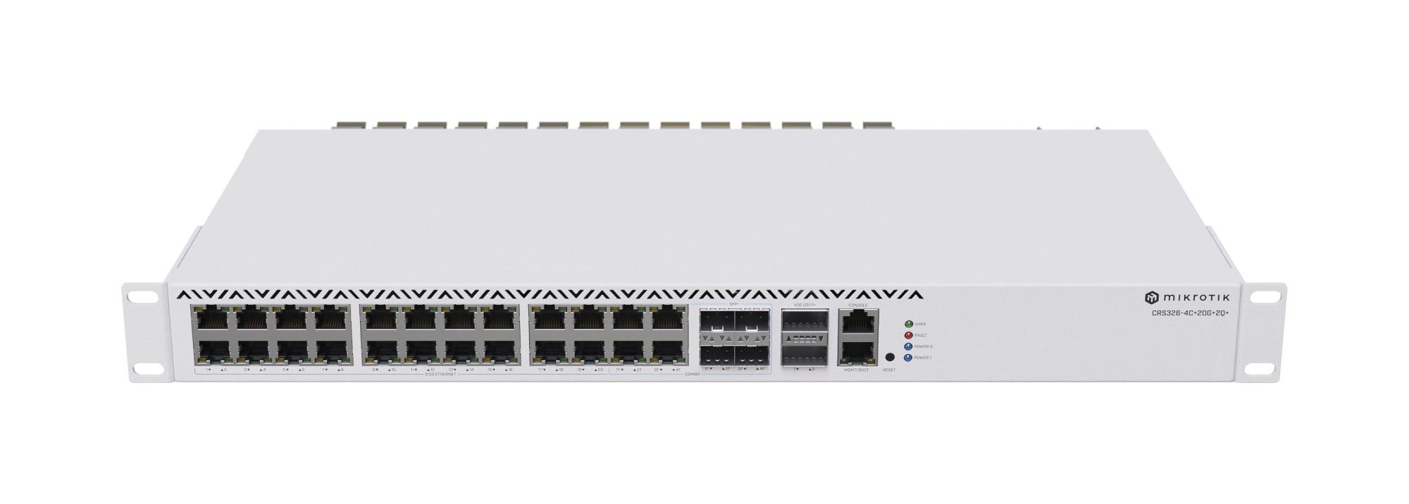 Switch, MIKROTIK, CRS326-4C+20G+2Q+RM, Rack, 4xSFP+, CRS326-4C+20G+2Q+RM