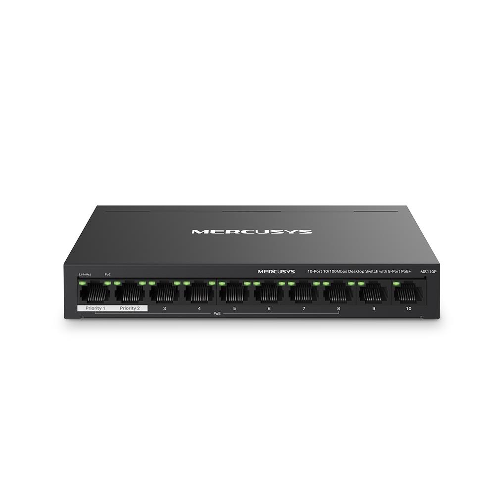 Switch, MERCUSYS, Desktop/pedestal, 10x10Base-T / 100Base-TX
