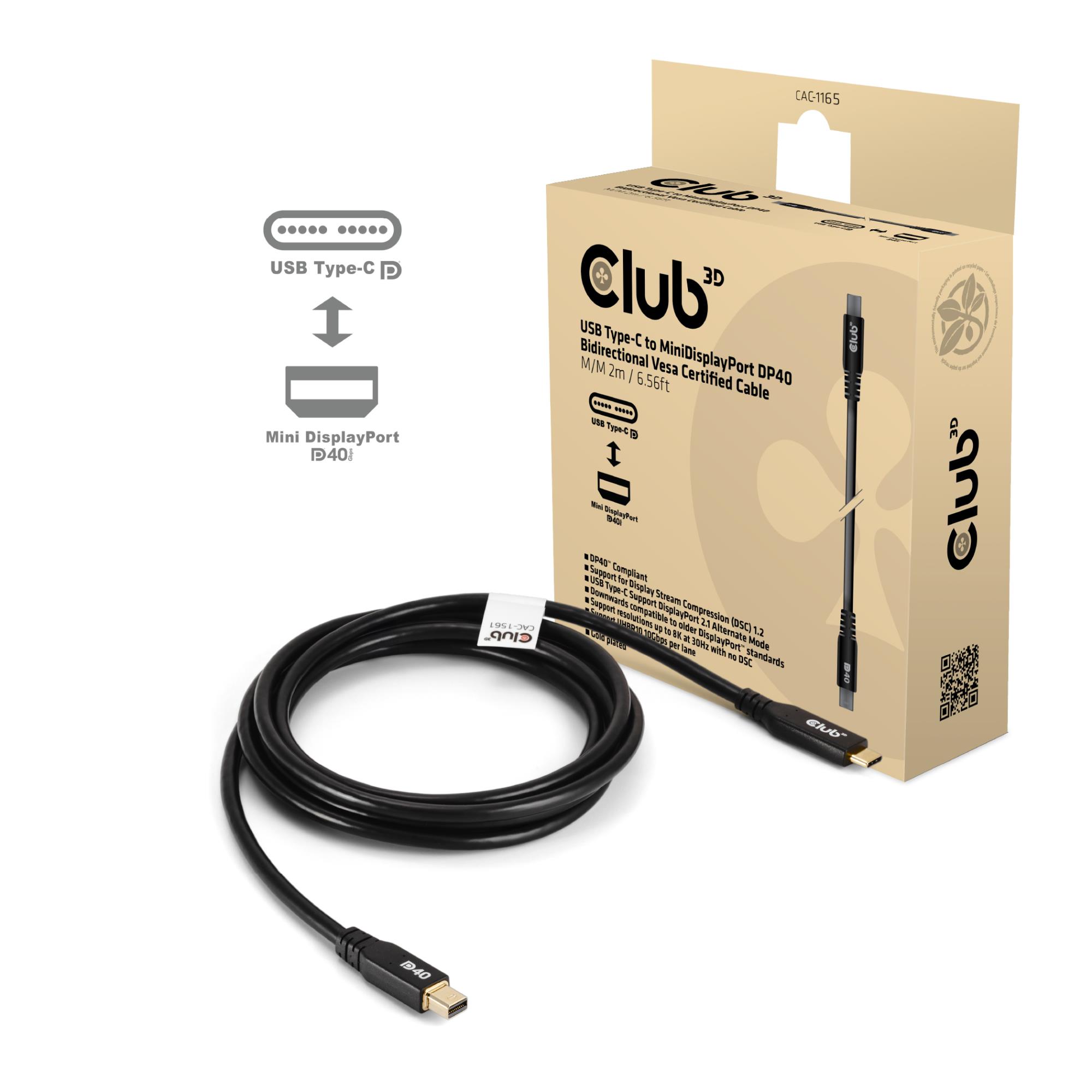 CABLE USB-C TO MINI DP 1