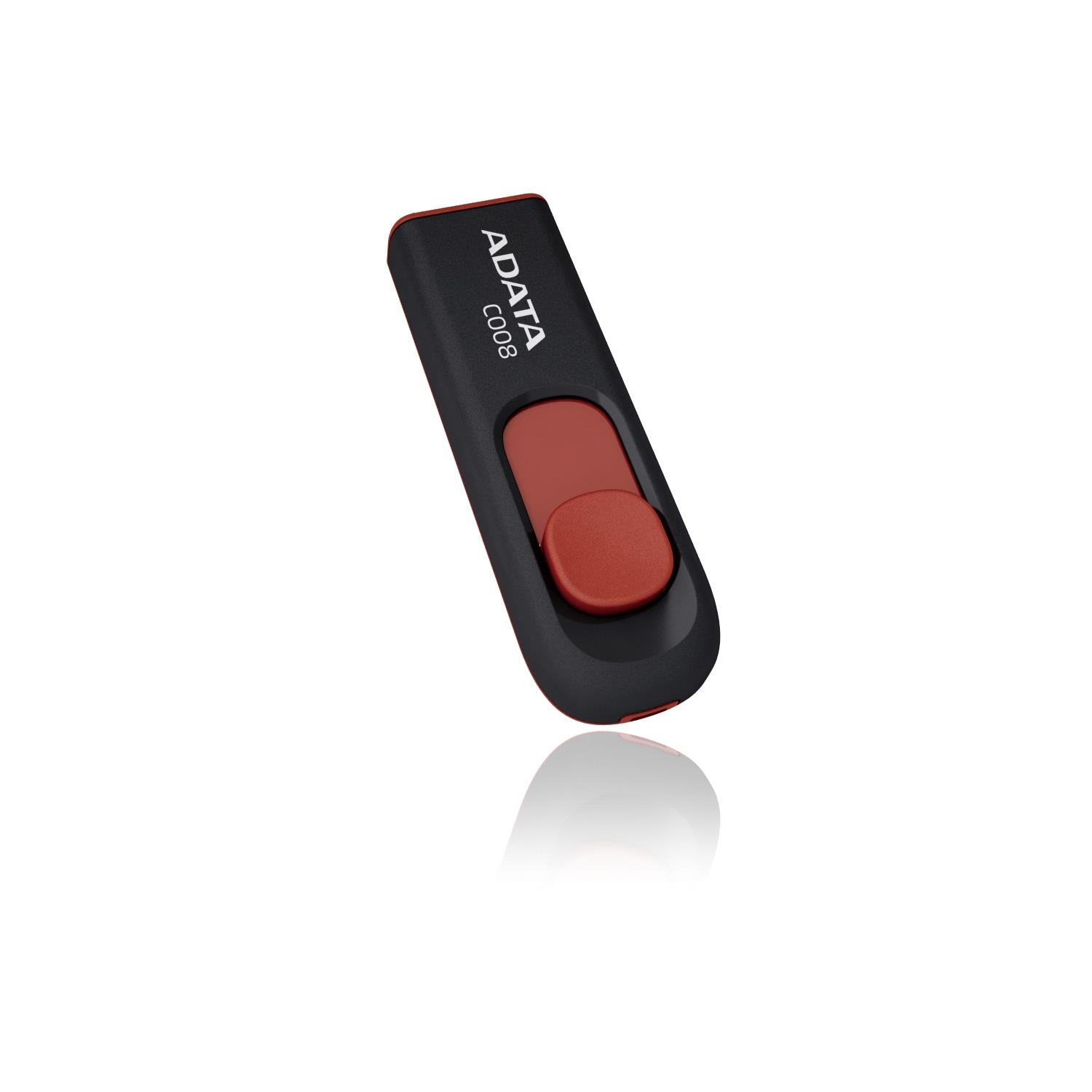 MEMORY DRIVE FLASH USB2 64GB/BLACK/RED AC008-64G-RKD