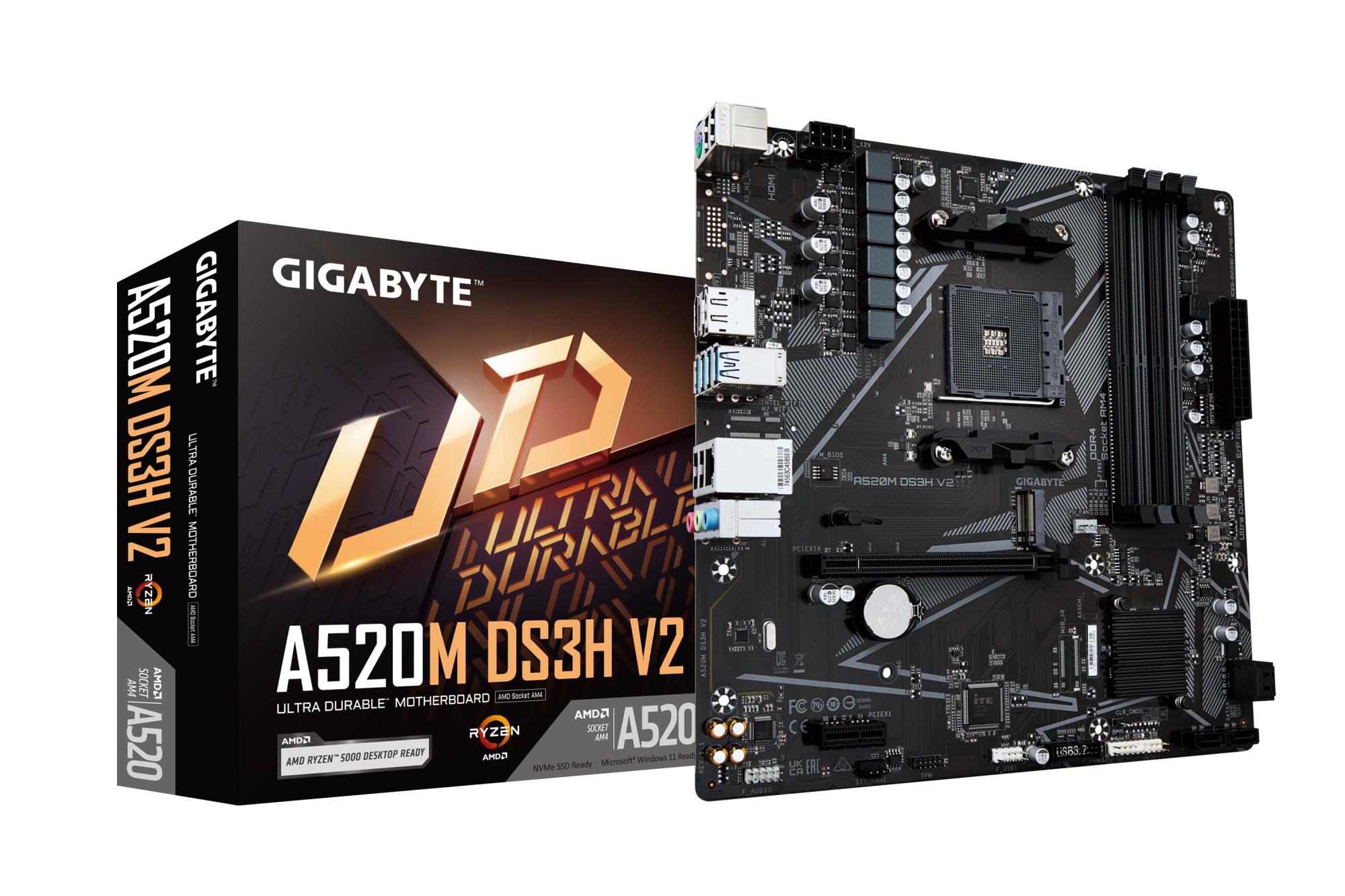 Mainboard, GIGABYTE, AMD A520, SAM4, Micro-ATX