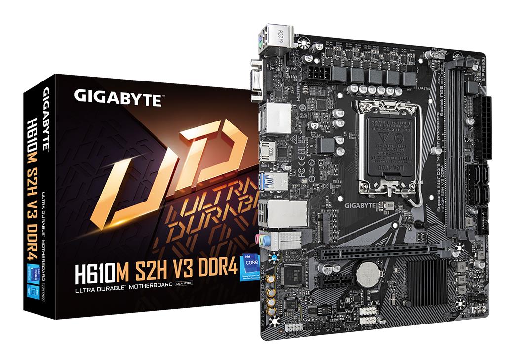 Mainboard, GIGABYTE, Intel H610, LGA1700, Micro-ATX