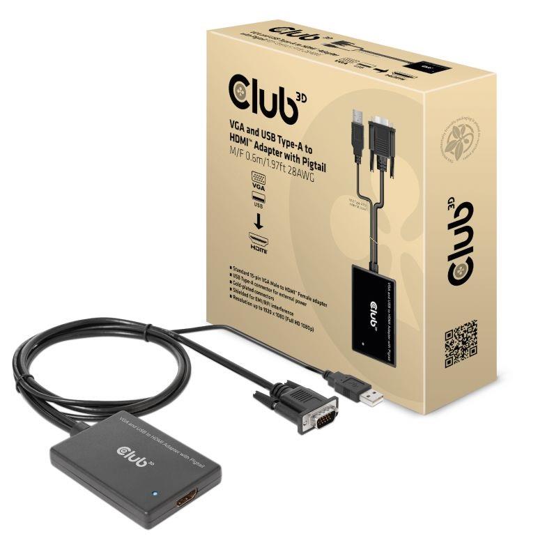 I/O ADAPTER VGA TO HDMI+USB/0.6M