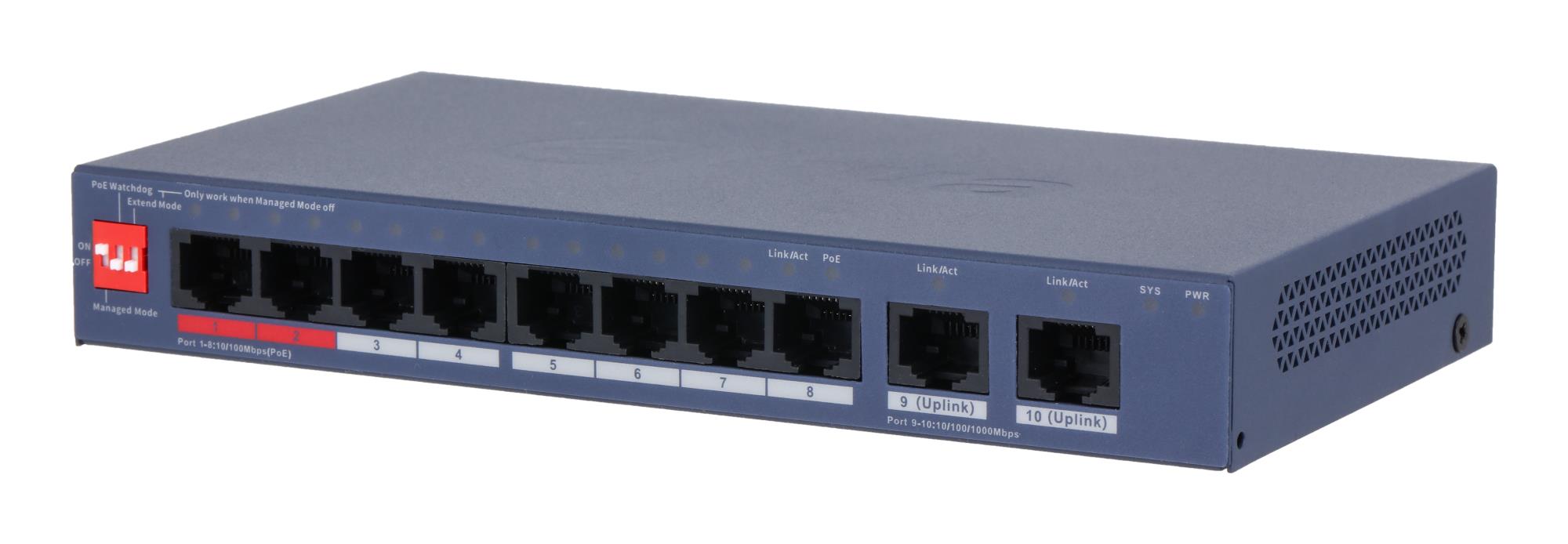 Switch, DAHUA, DH-CS4010-8ET2GT-110, Switch layer L2