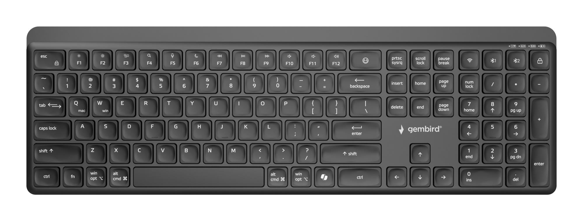 KEYBOARD WRL SLIM 2.4G+BT US/KB-WPS-03