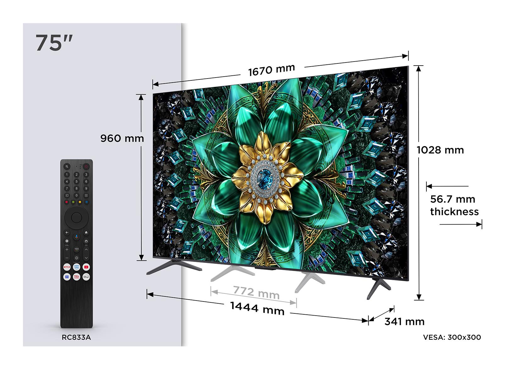 TV Set, TCL, 75 , 4K Ultra