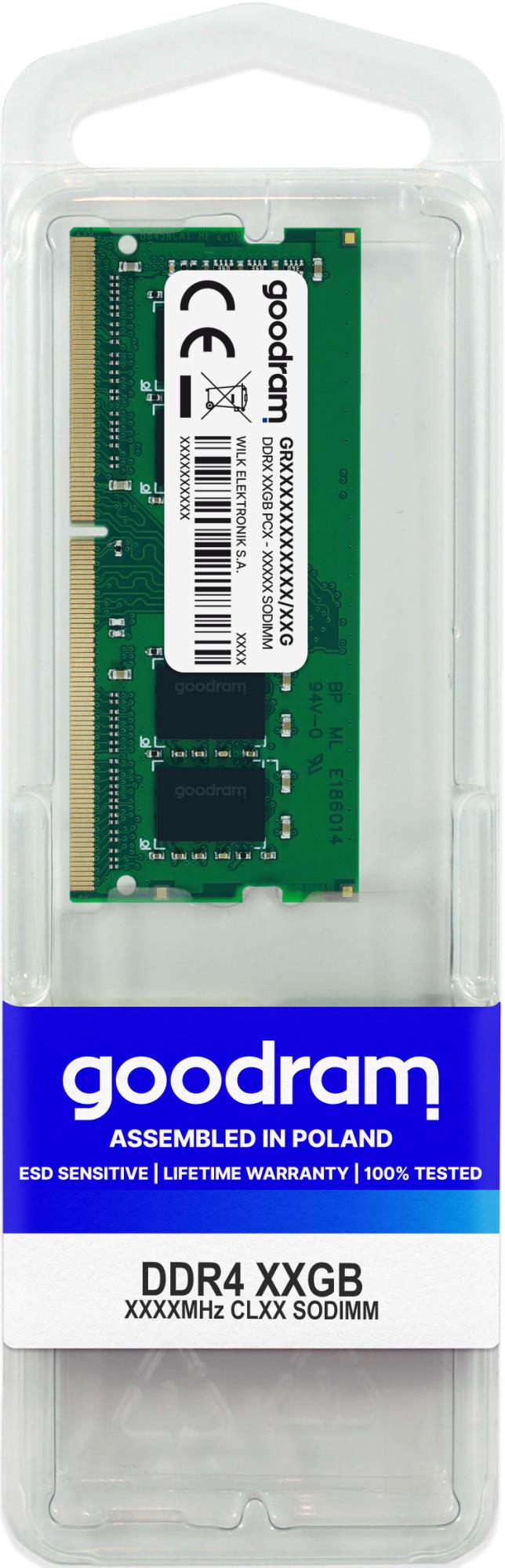 NB MEMORY 8GB PC25600 DDR4/SO GR3200S464L22S/8G