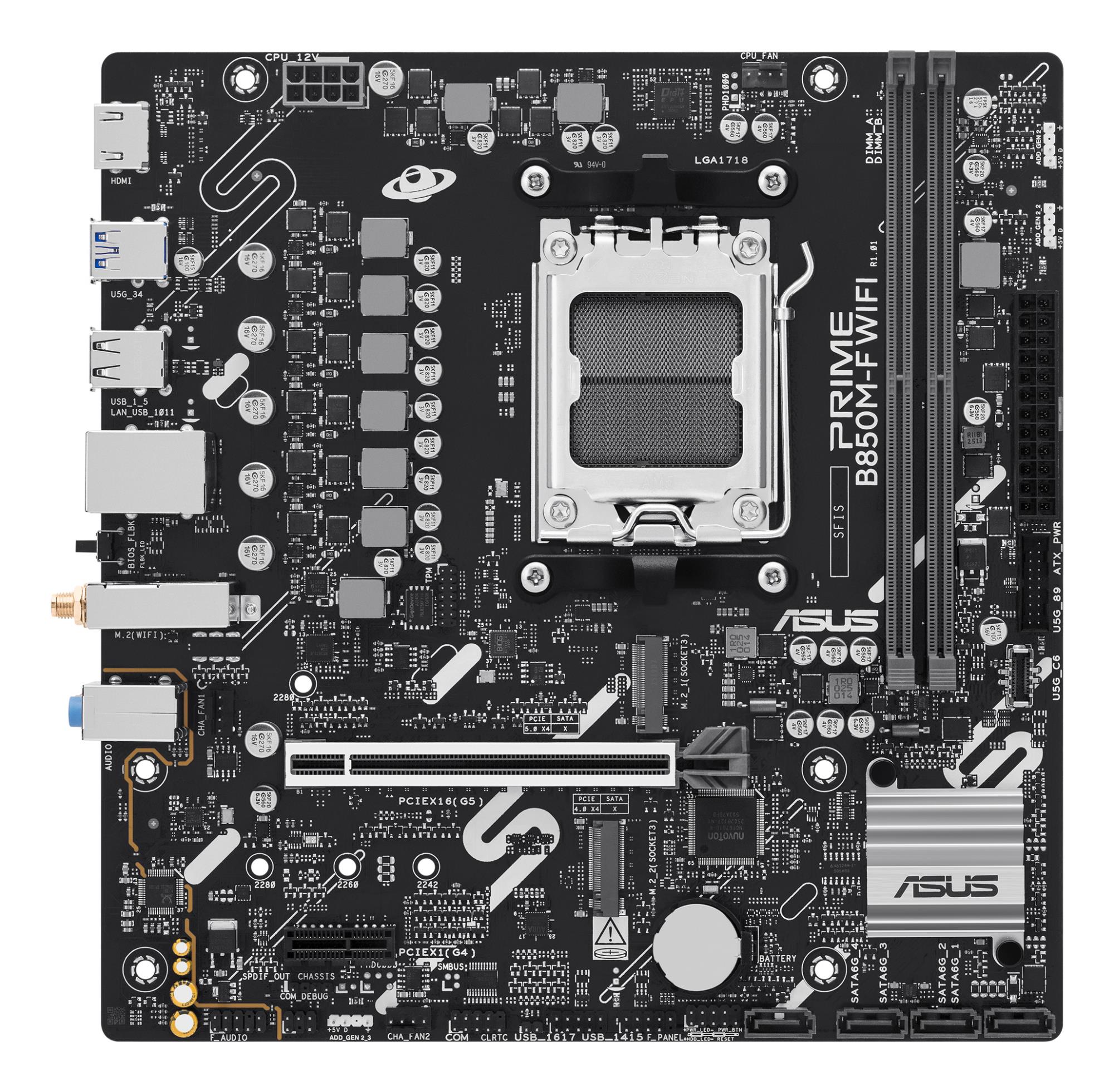 Mainboard, ASUS, AMD B850, Socket AM5