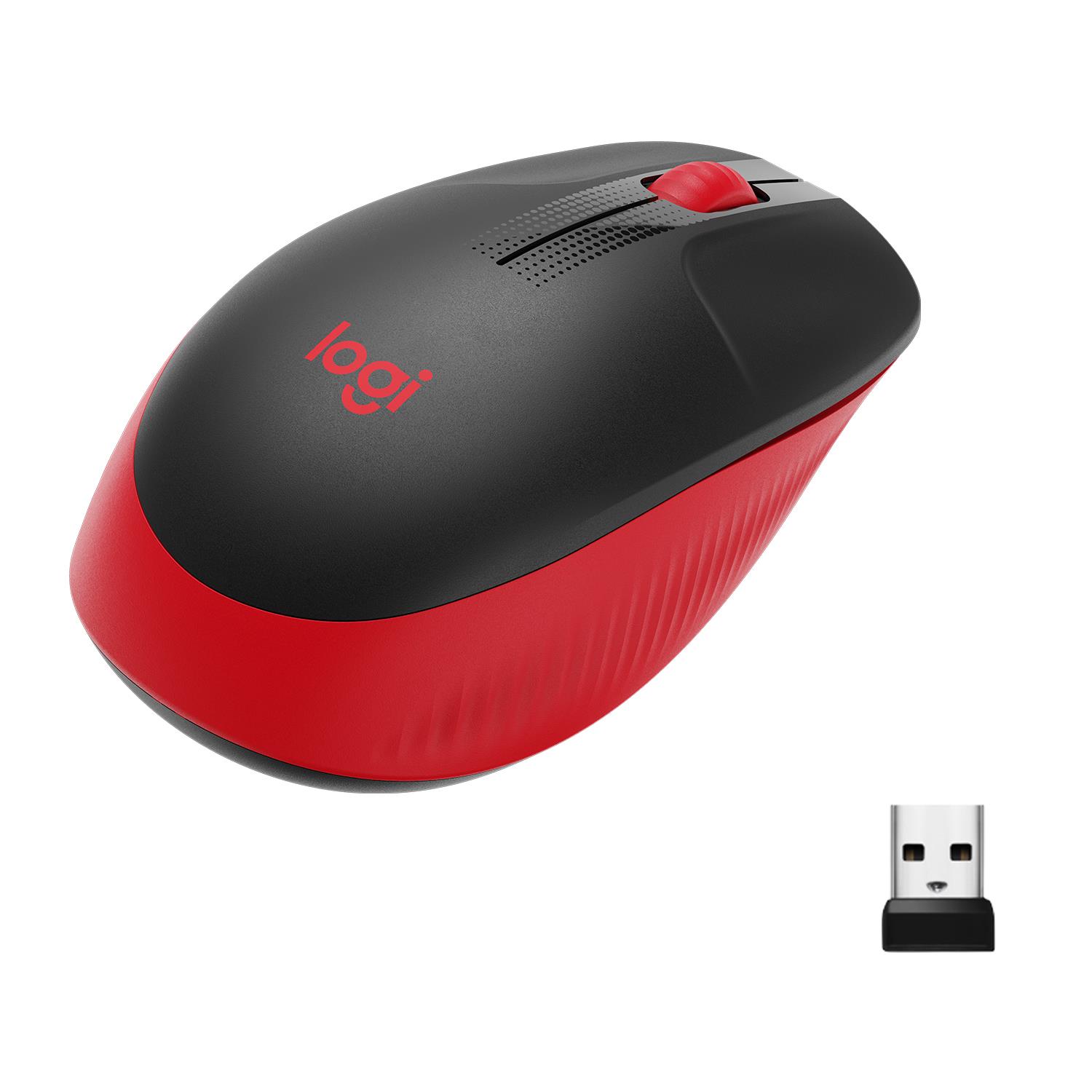 MOUSE USB OPTICAL WRL M190/RED 910-005908