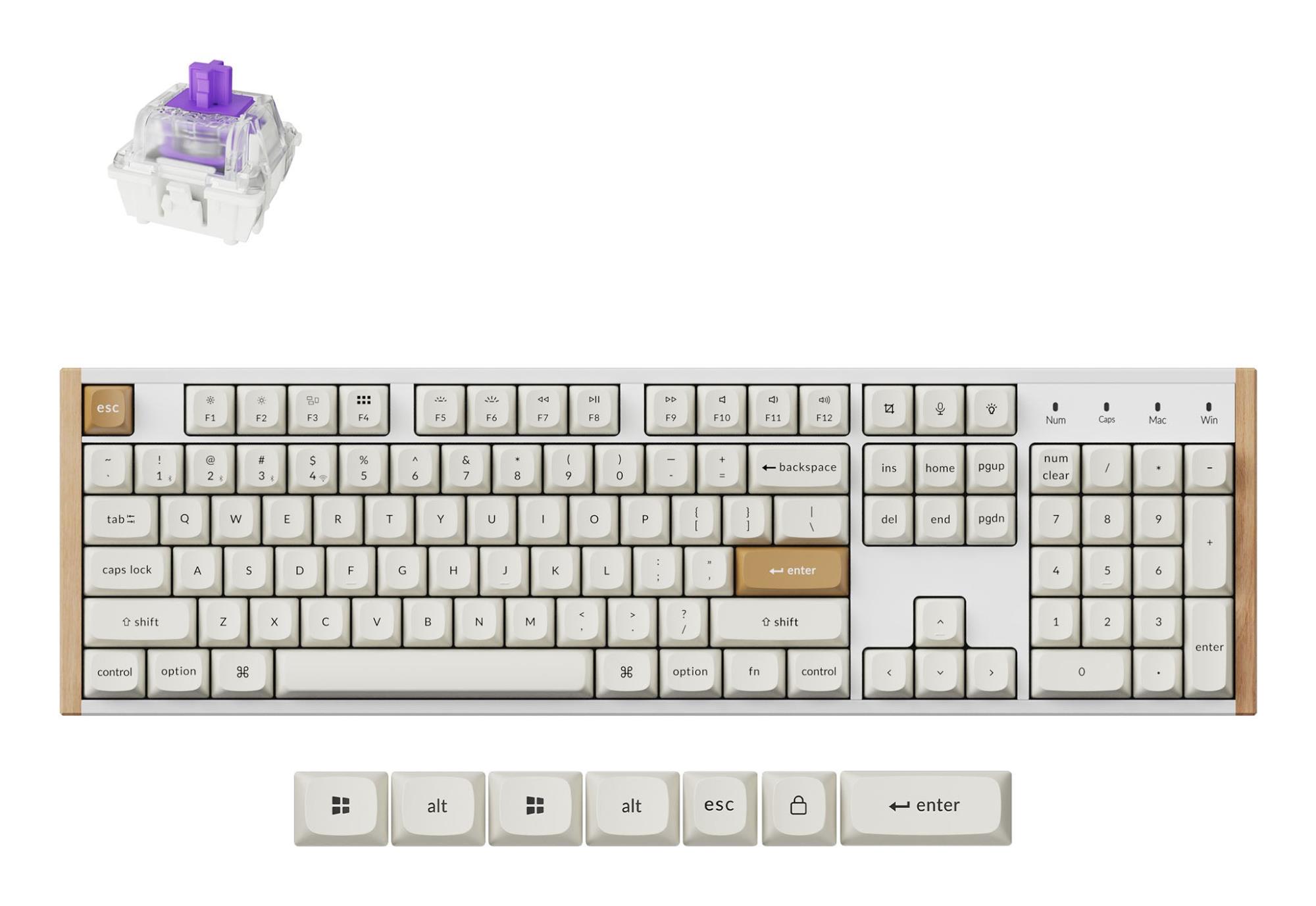 KEYBOARD WRL K10 HE SPECIAL ED/WHITE