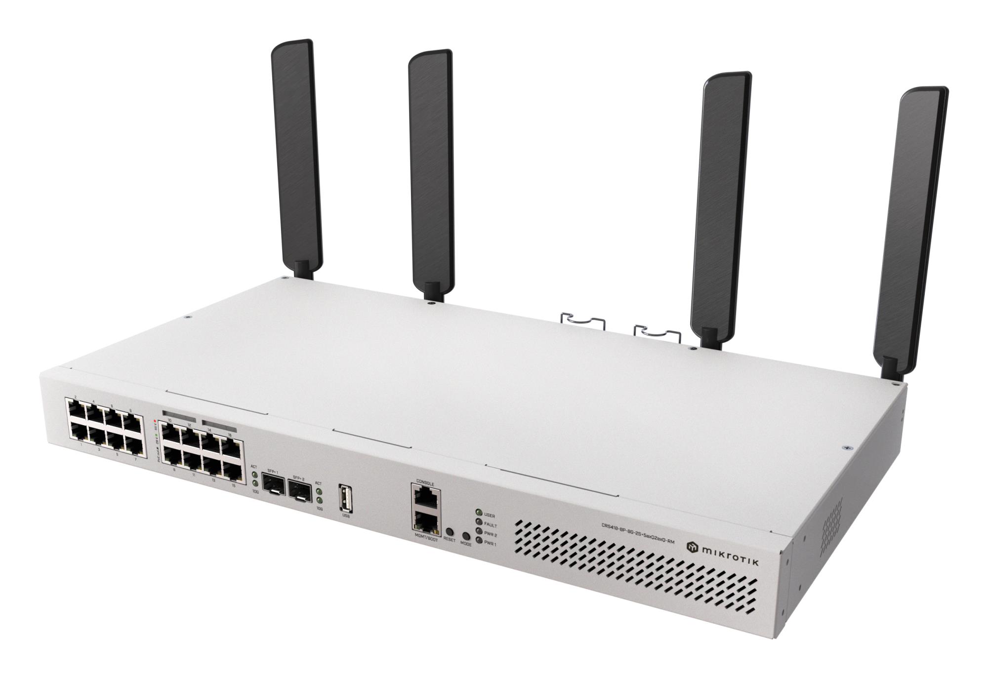 Switch, MIKROTIK, CRS418-8P-8G-2S+RM, Type L3, PoE