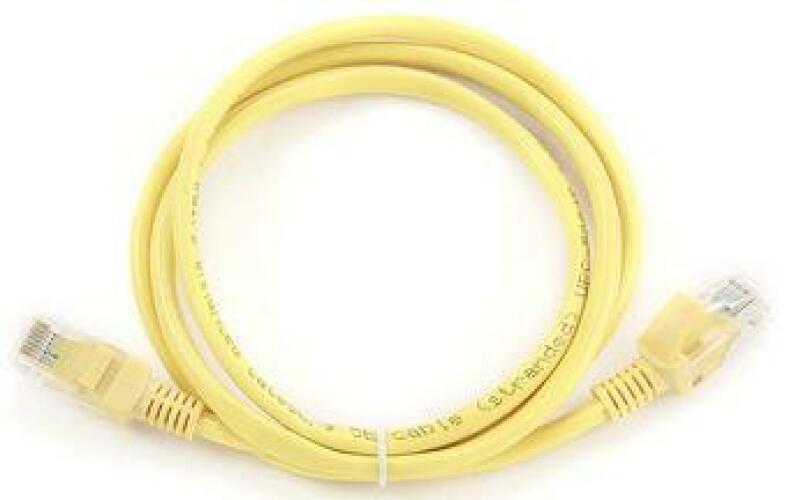 PATCH CABLE CAT5E UTP 1M/YELLOW PP12-1M/Y
