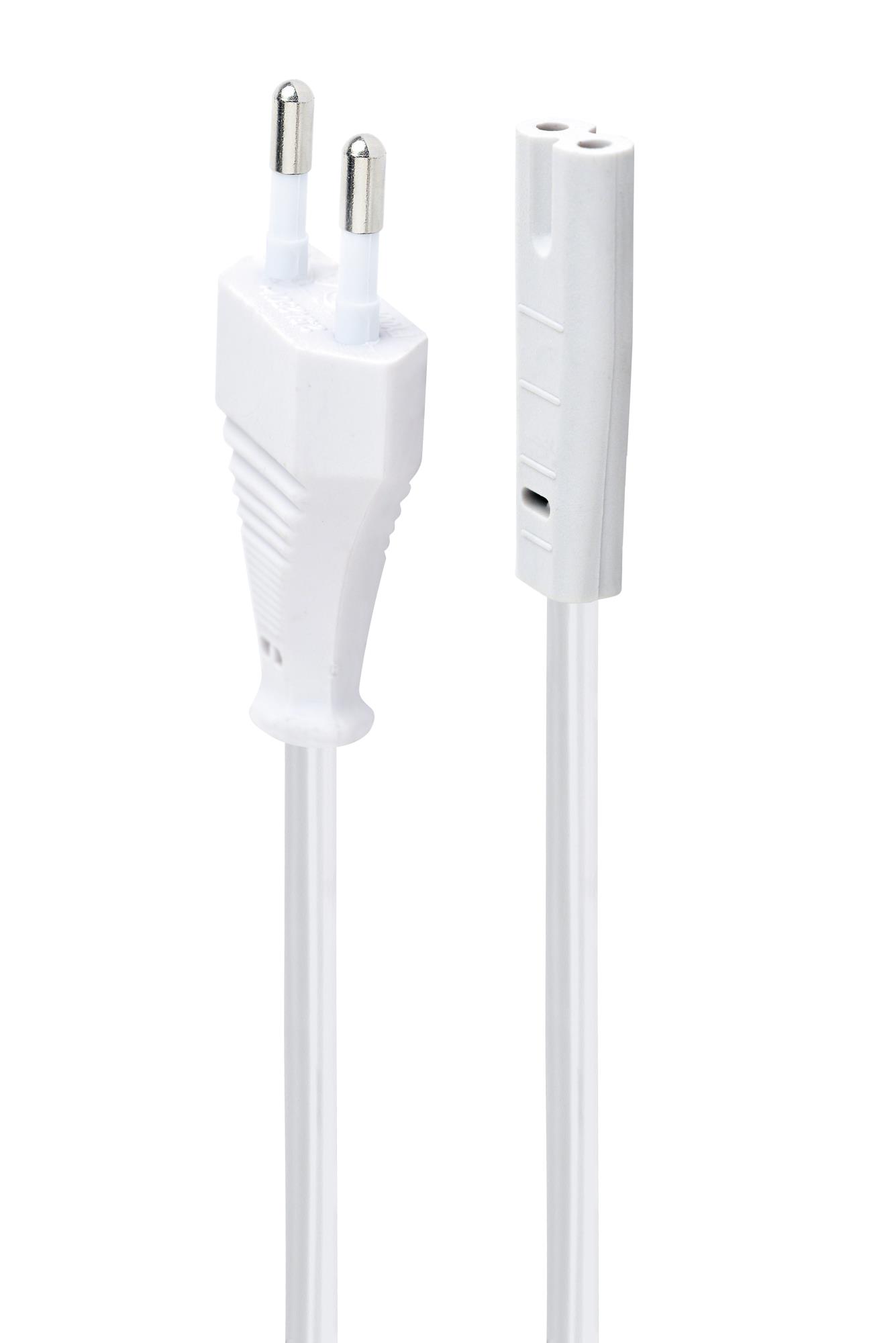 CABLE POWER EU 1.8M/WHITE PC-184/2-W