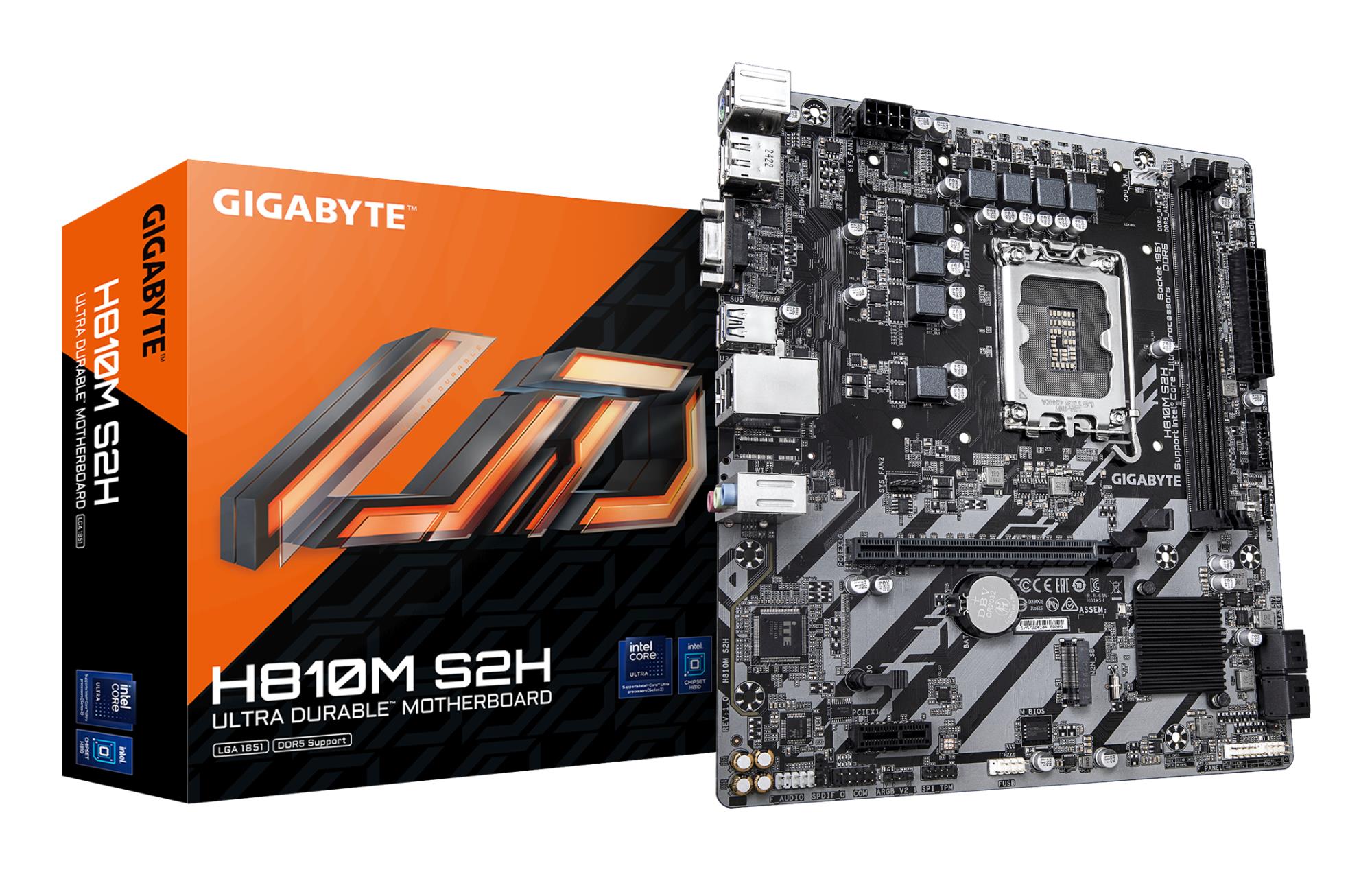 Mainboard, GIGABYTE, LGA1851, Micro-ATX, Memory DDR5