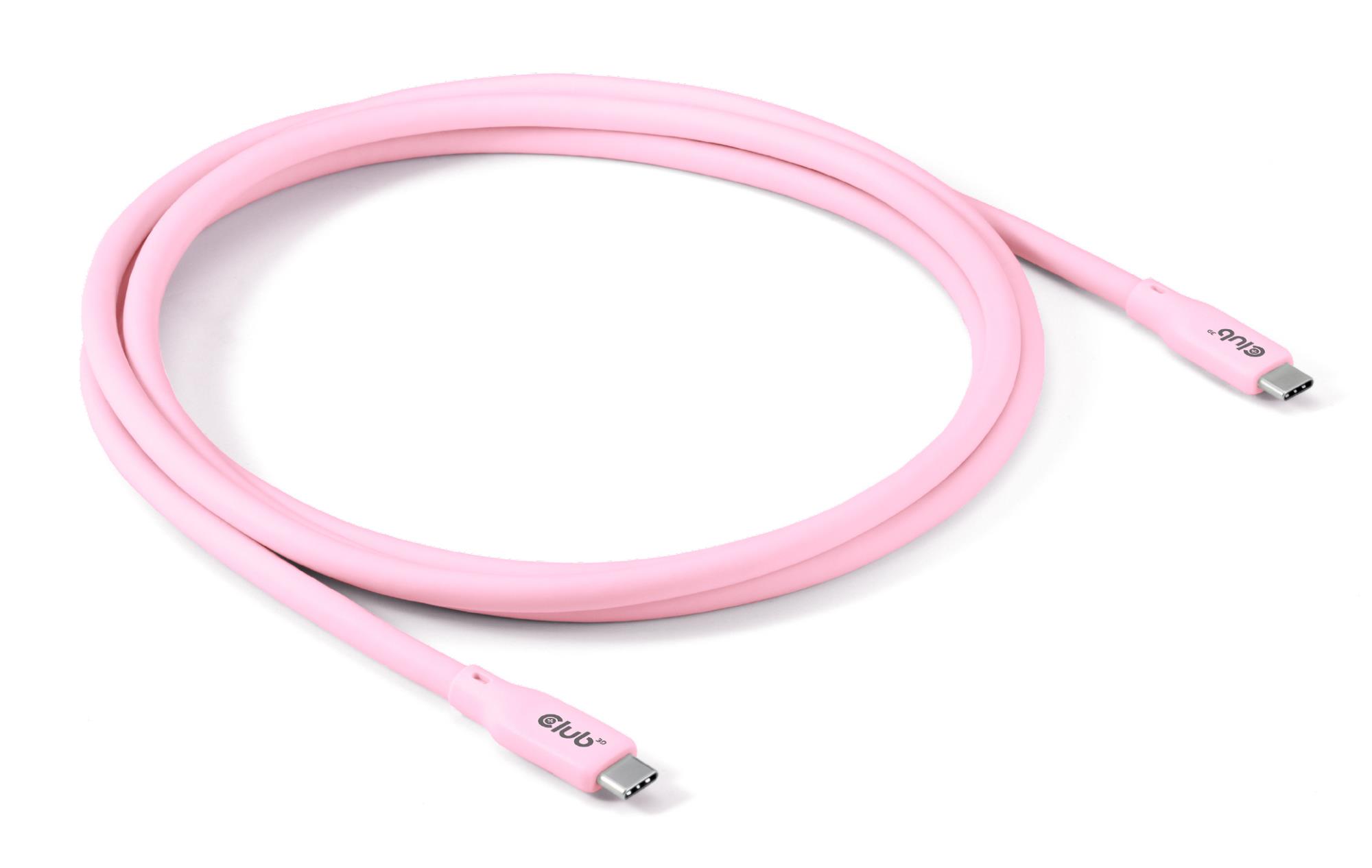 CABLE USB-C TO USB-C 2M/M/M PINK