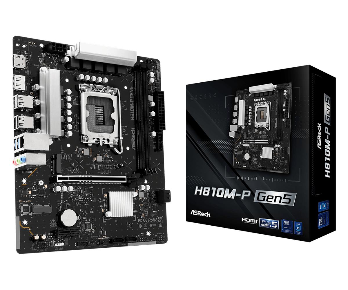 Mainboard, ASROCK, Intel H810, LGA 1851