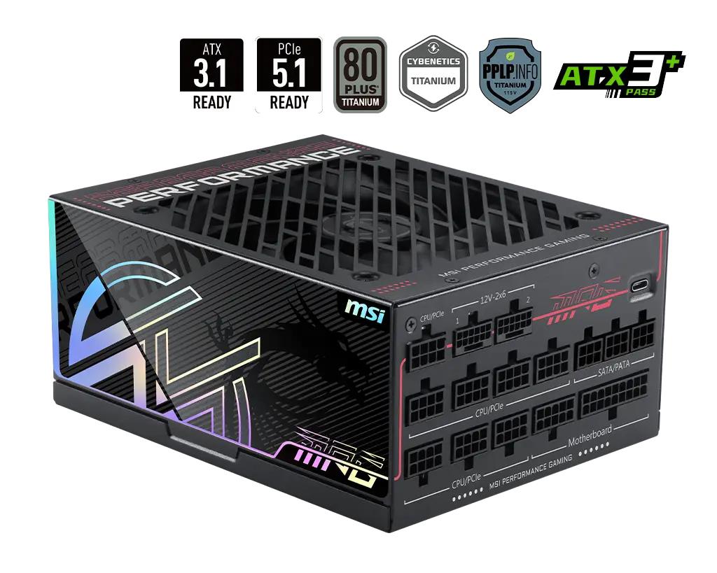 Power Supply, MSI, MPG Ai1300TS PCIE5